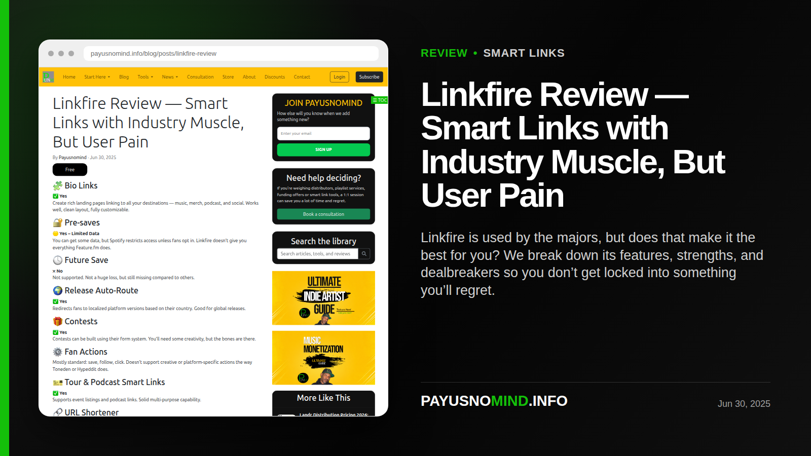 Linkfire Review — Smart Links with Industry Muscle, But User Pain