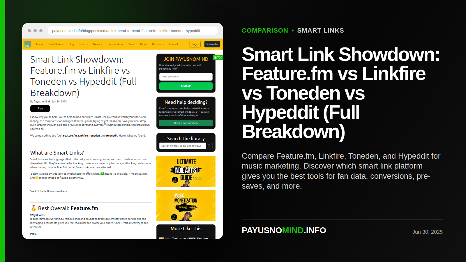 Smart Link Showdown: Feature.fm vs Linkfire vs Toneden vs Hypeddit (Full Breakdown) thumbnail