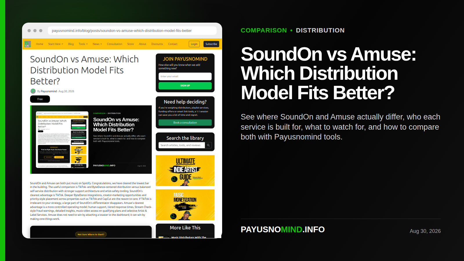 SoundOn vs Amuse: Which Distribution Model Fits Better?