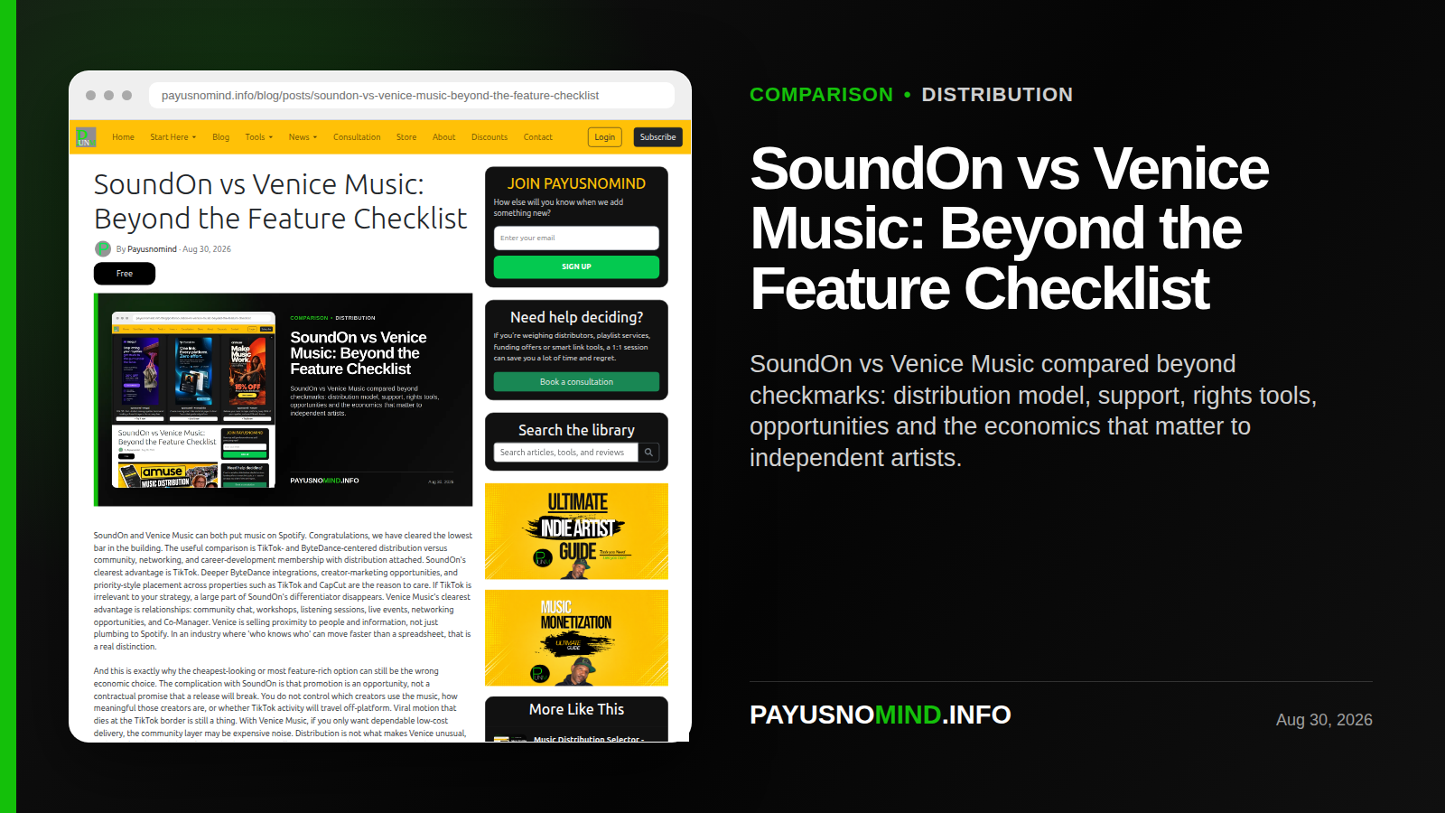 SoundOn vs Venice Music: Beyond the Feature Checklist