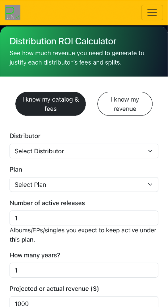 Distribution ROI Calculator
